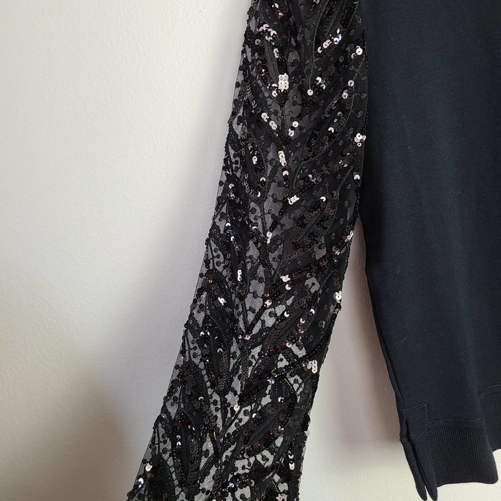 NWT | MAEVE | TASHA LACE SLEEVED SWEATSHIRT | SIZE XXS - Picture 6 of 14